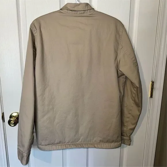 Hurley Men's Sherpa Lined Utility Military Jacket Tan Size S Casual Mid-Length - Picture 2 of 14